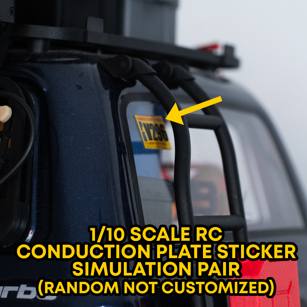 1/10 & 1/12 Scale RC Conduction Sticker Simulation Pair (Random not ...