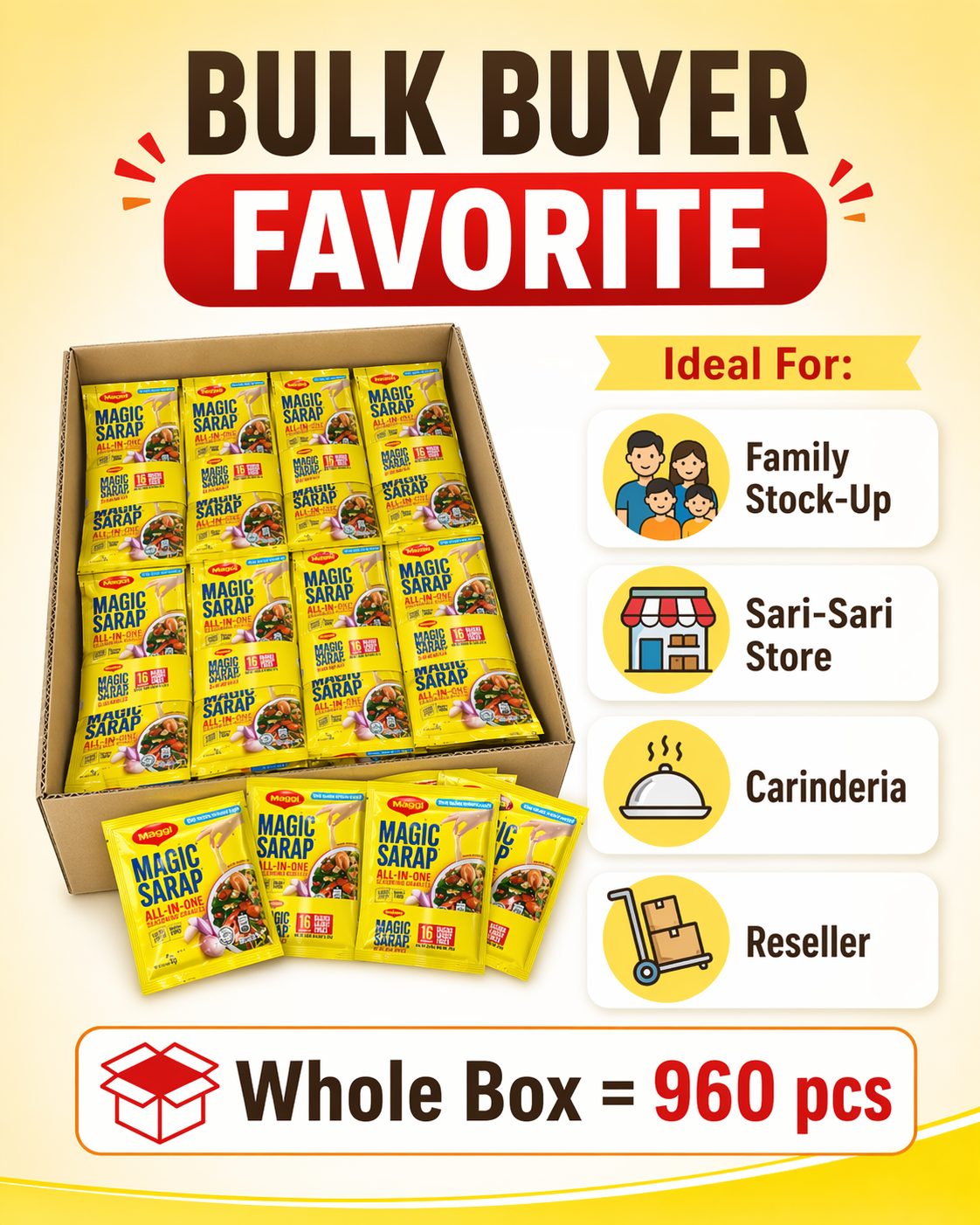 Maggi Magic Sarap Whole Box Authentic Filipino Seasoning Maggi,Knorr ...