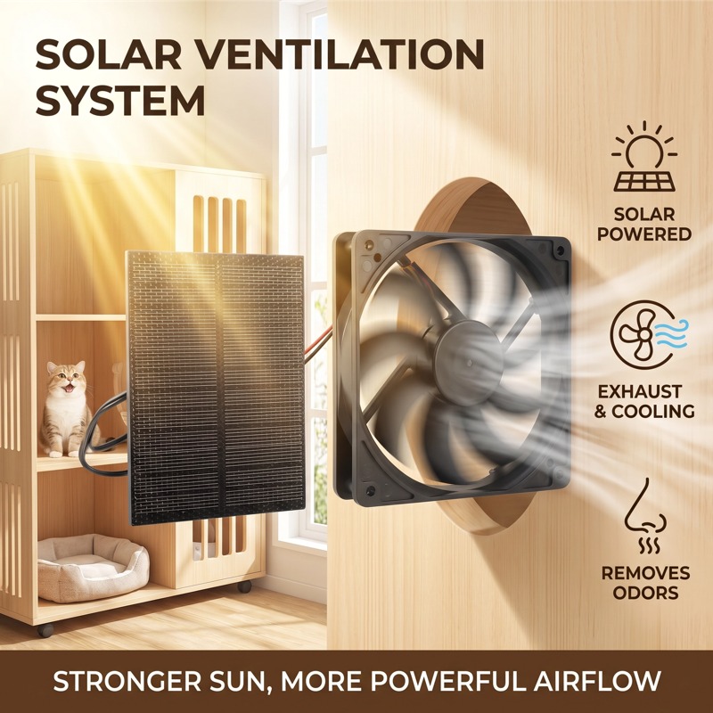 5W Solar RV Extractor Fan High Airflow Dehumidifier For Kitchen ...