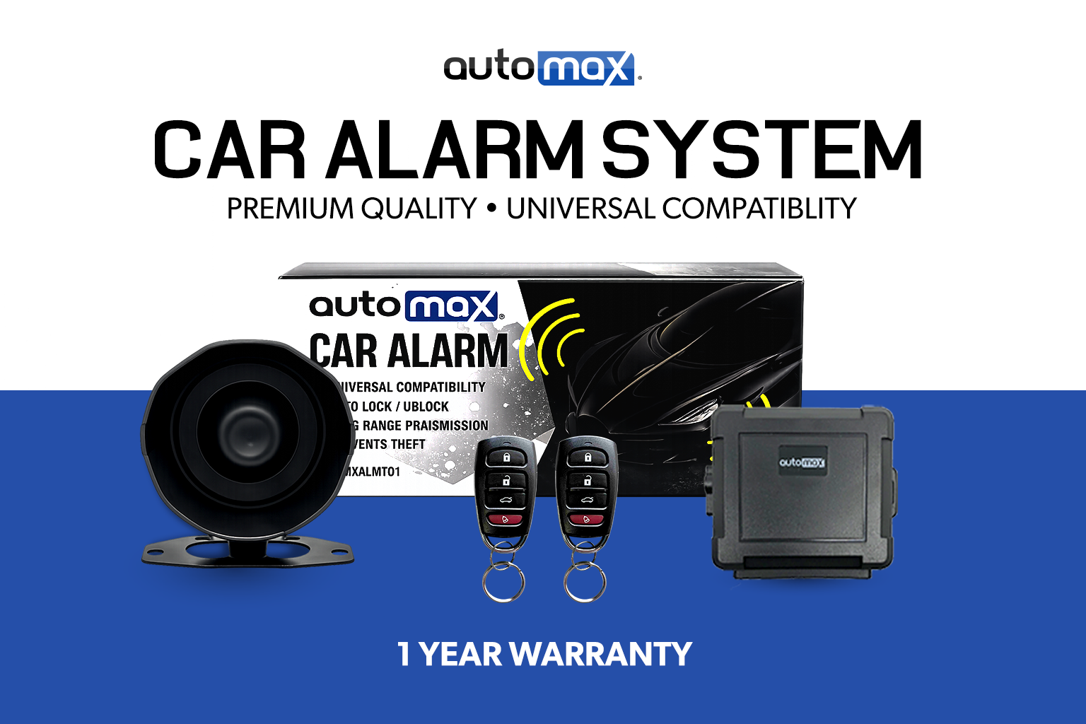 [1 YEAR WARRANTY] AutoMax Car Alarm System - Anti-Theft With Remote ...