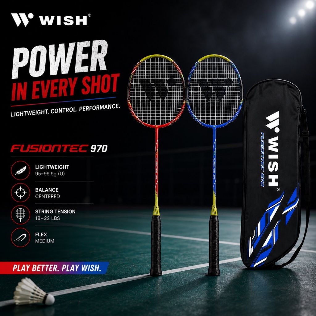 Wish 970 Fusiontec Single Badminton Racket | Shopee Philippines