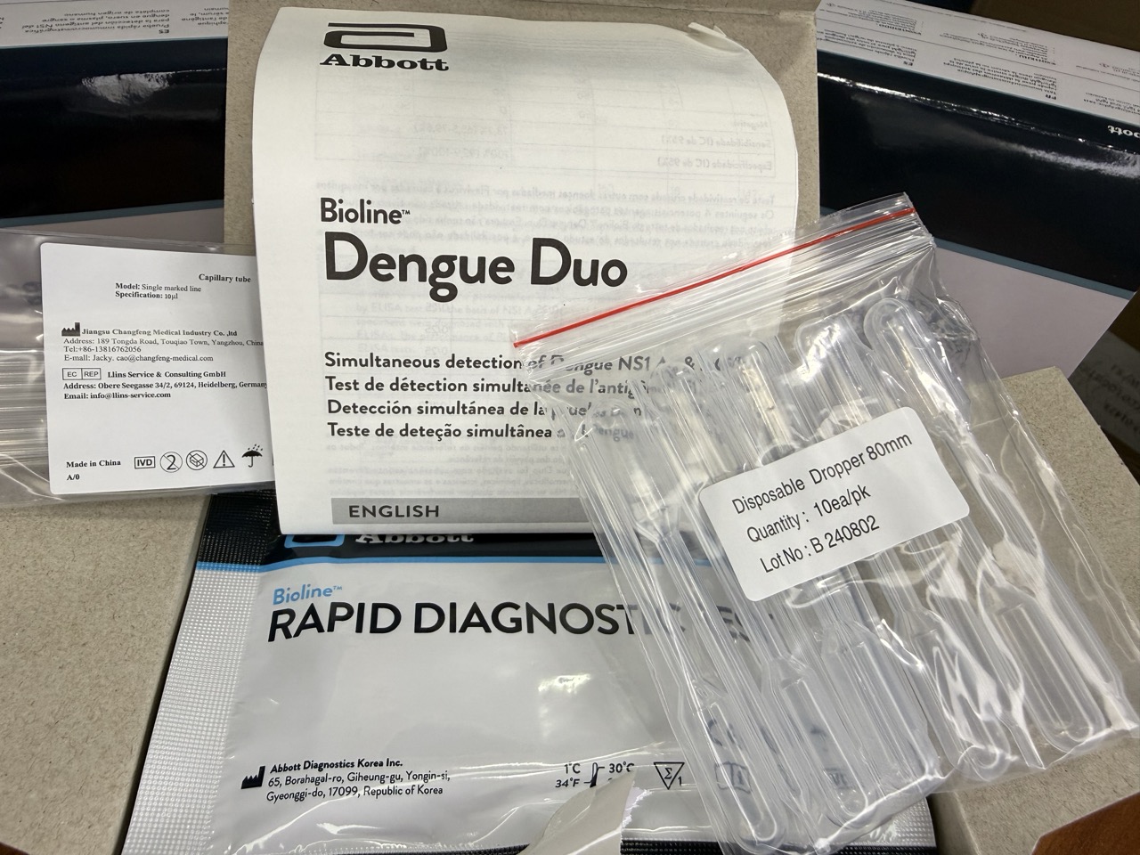 Dengue Test Kits- ABBOTT Bioline Dengue Duo10 test, Dengue Ns1 Ag 25T ...