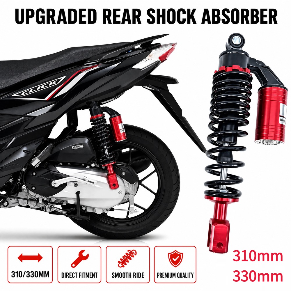 HONDA CLICK V1 V2 V3 REAR SHOCK GAS ABSORBER W/ BASO 310MM 330MM ...