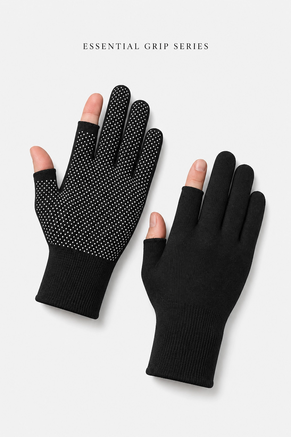 Anti-Slip Fingerless Gloves for Men Women Silicone Grip Breathable ...