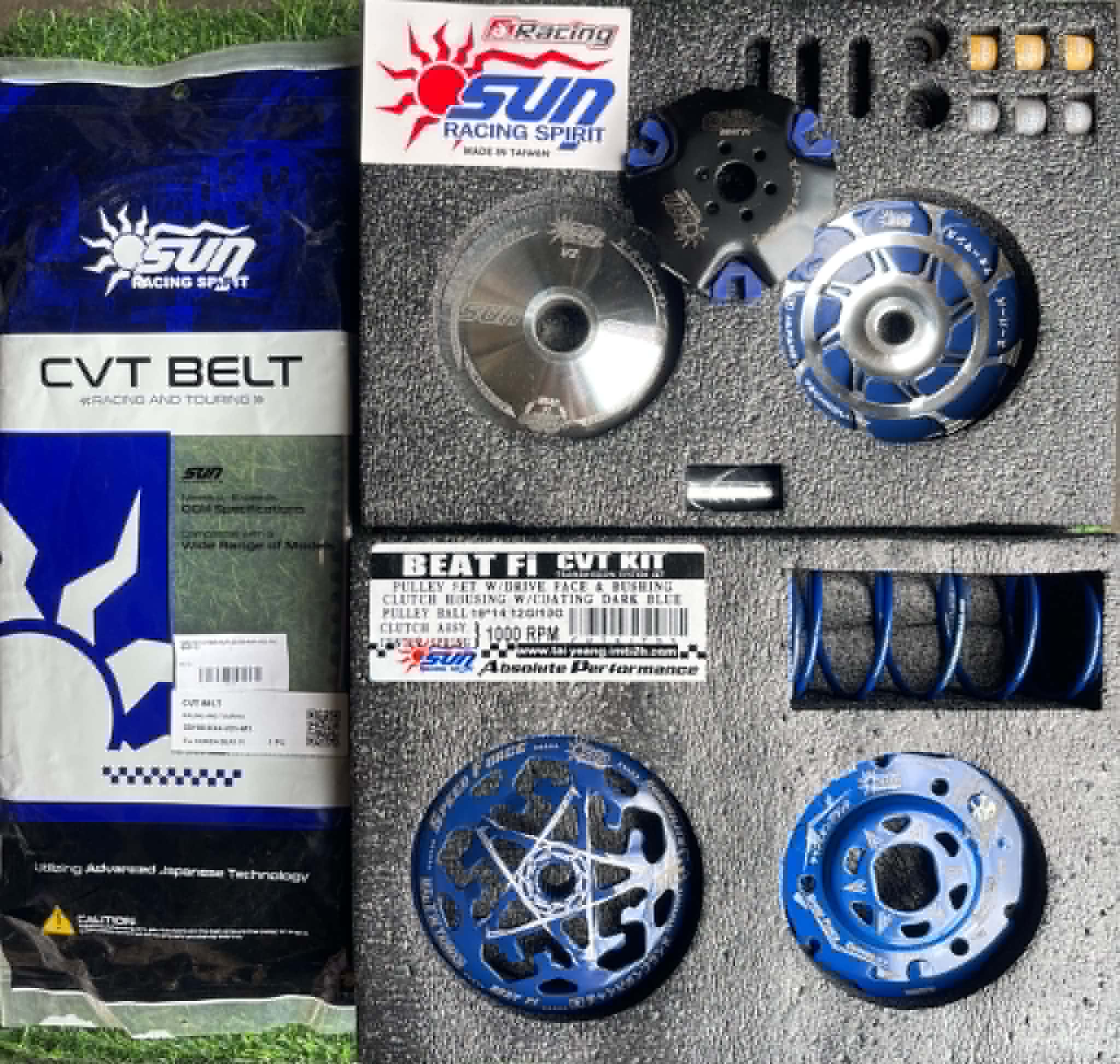 SUN RACING CVT KIT SET VERSION 2 FOR NMAX/AEROX,MIOi125,GEAR,CLICK150 ...