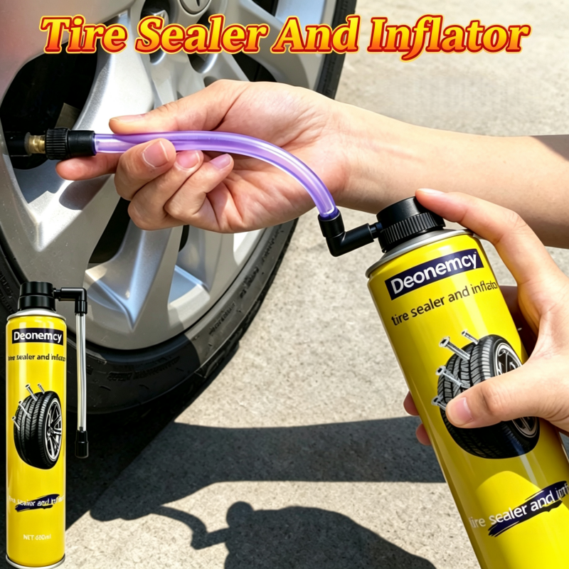 DriveOn 【680ML】TIRE SEALER AND INFLATOR FOR MOTORCYCLE BIKE CAR repair ...