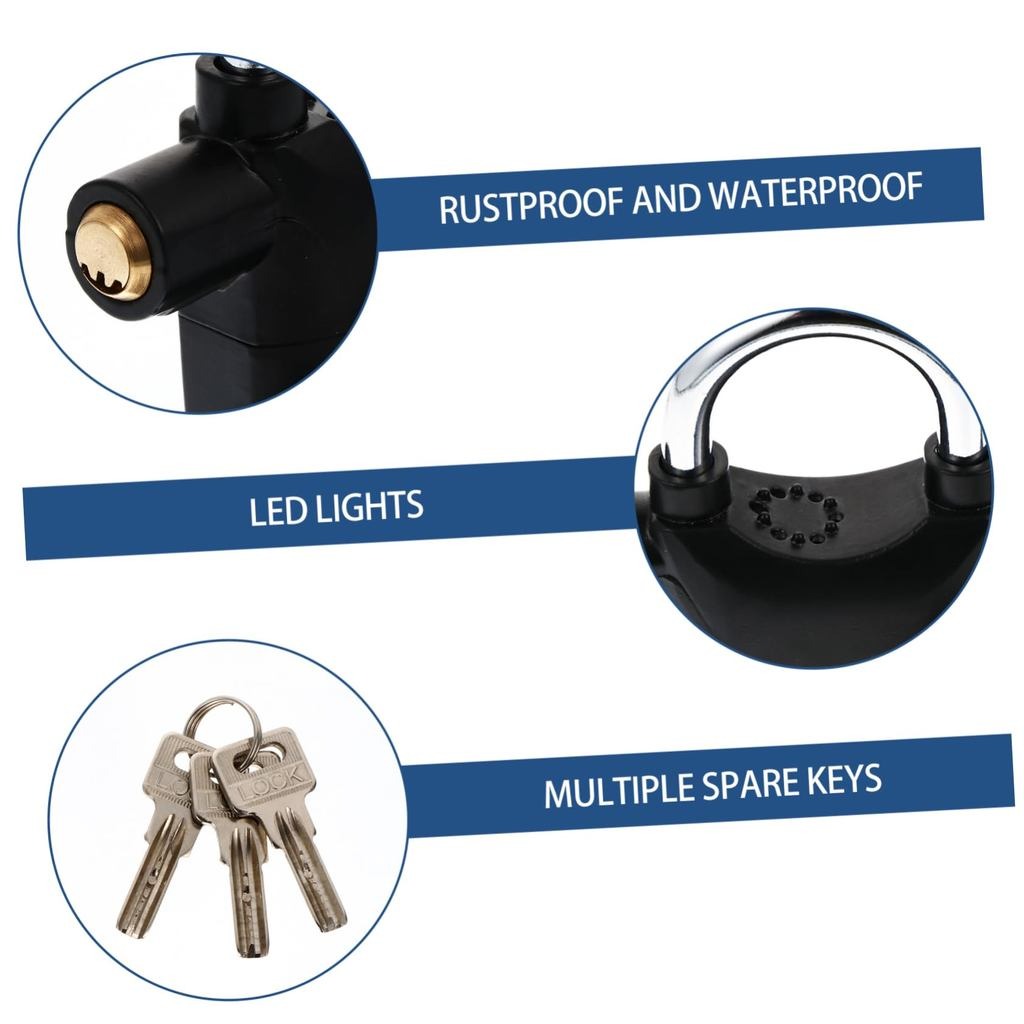Alarm Lock Anti Theft Security System Padlock | Shopee Philippines