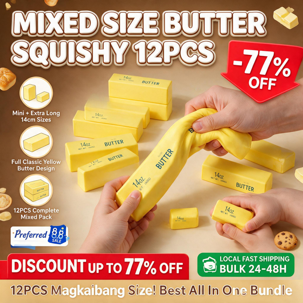 12Pcs Realistic Fake Butter Bakery Squishy Set Funny Prank Food Toy ...