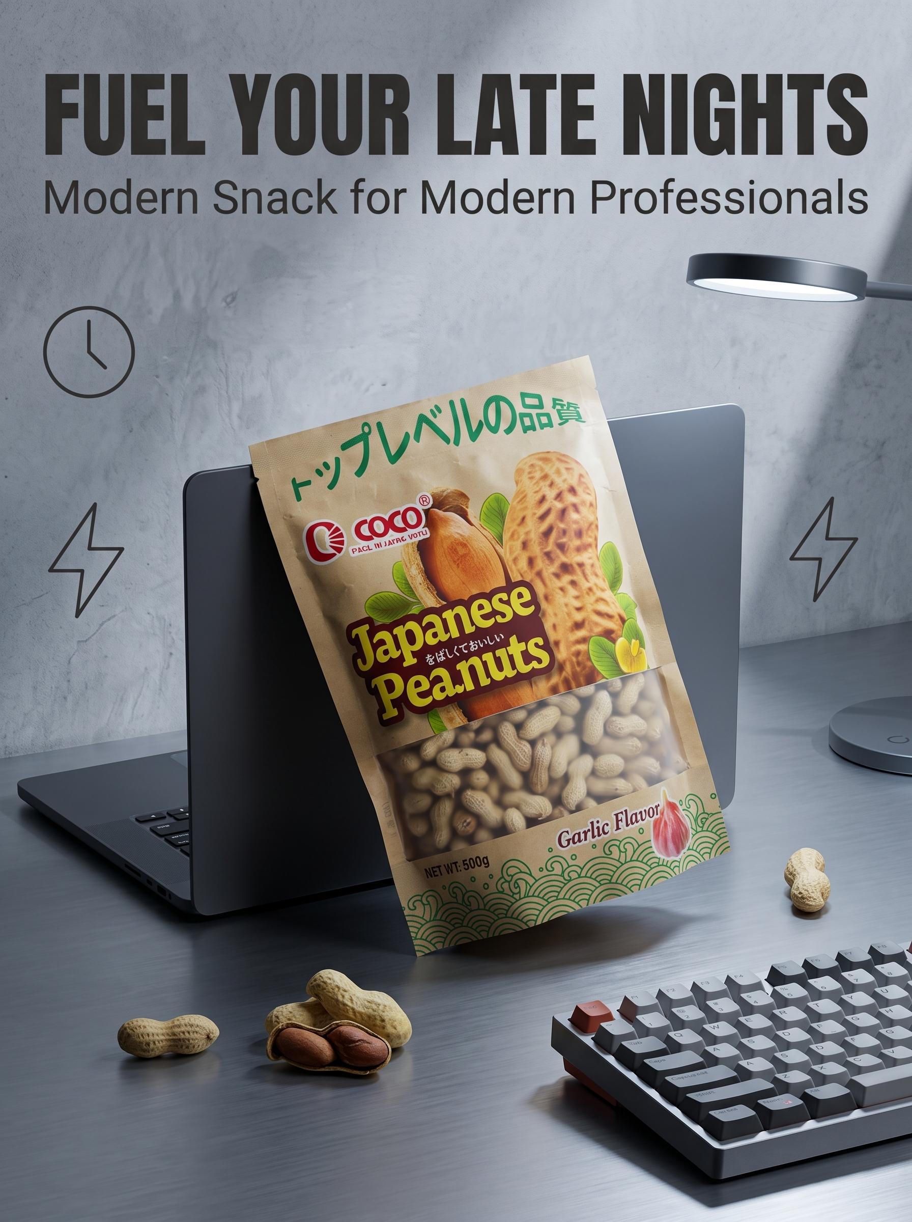 COCO Japanese peanuts Garlic/Salted flavor 500g | Shopee Philippines