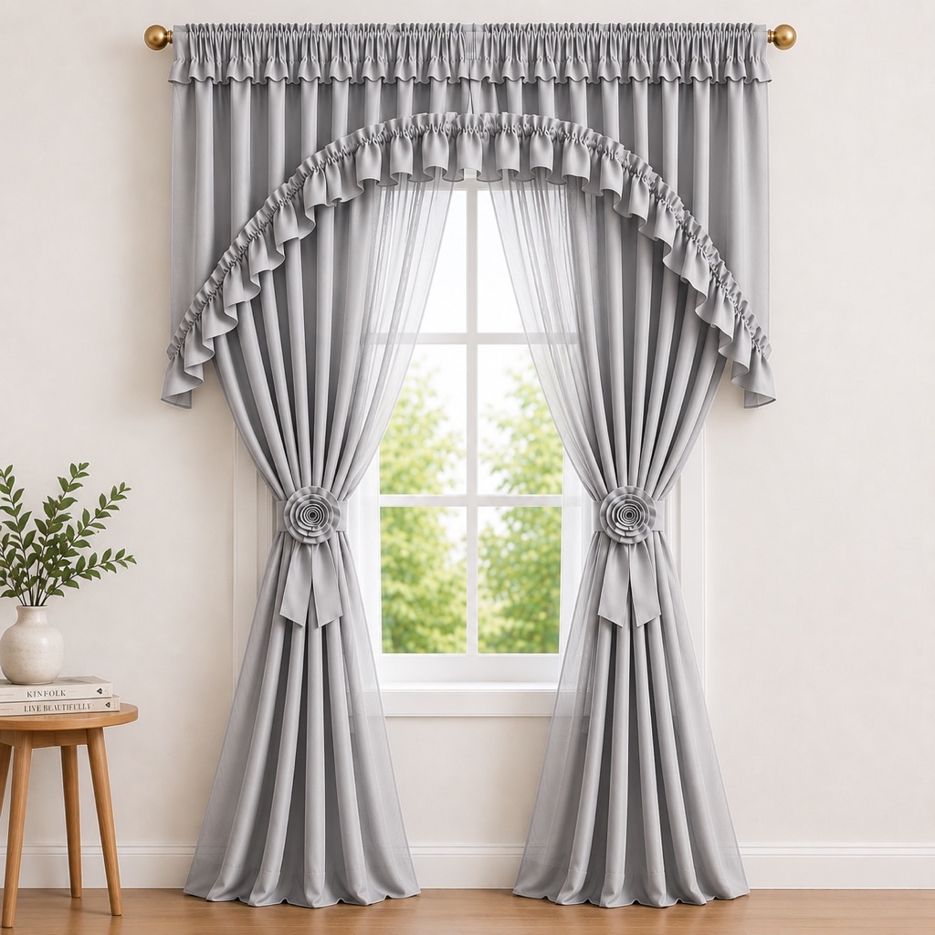 Plain Double Panel Double Body Aesthetic Color and Elegant Design ...