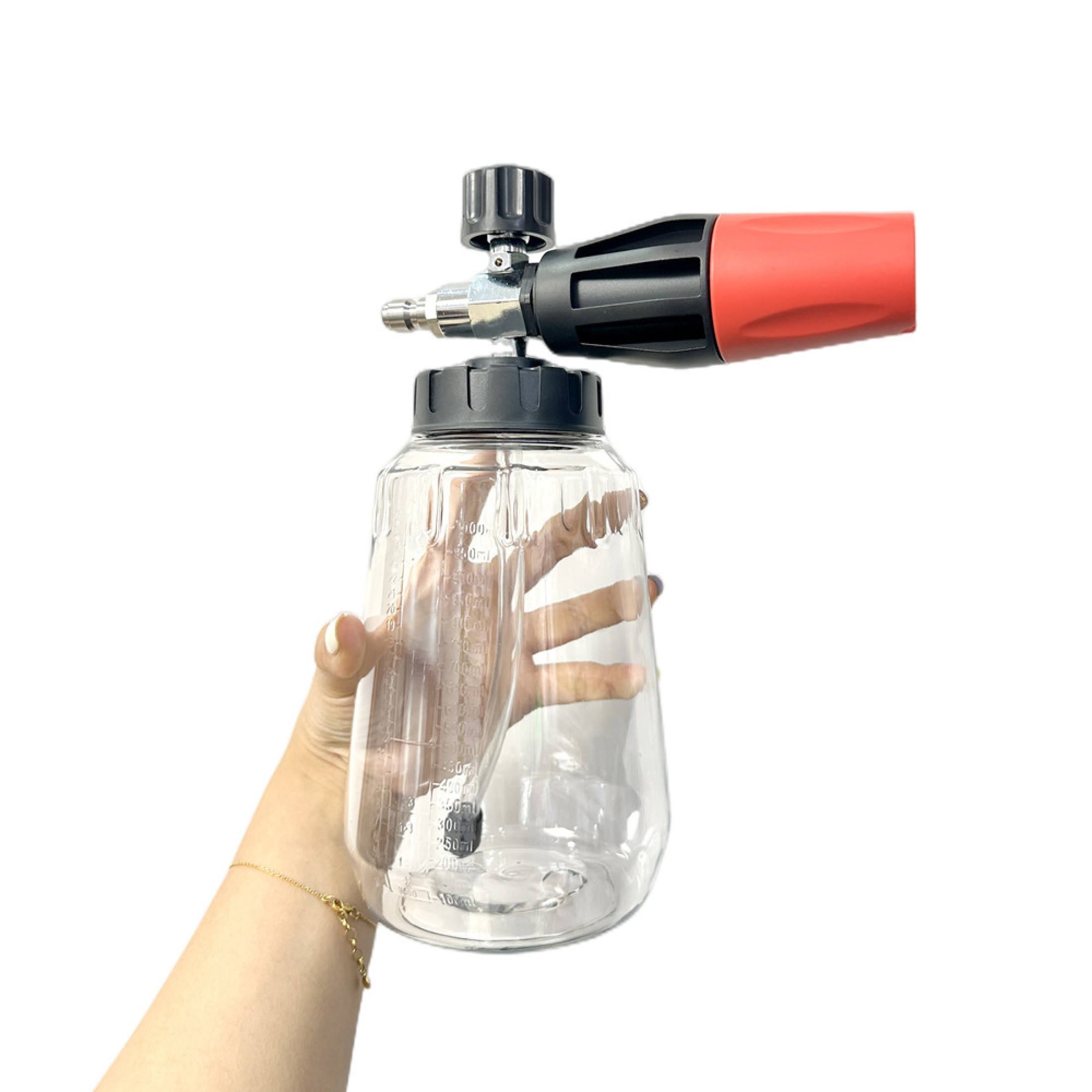 Adjustable Car Wash Foam Cannon PA Bottle 1000ML, 1/4'' Quick Connect ...