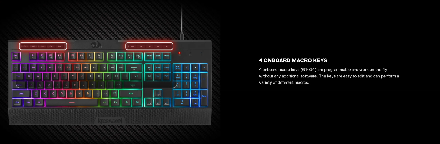 Redragon S151 2in1 Gaming Essentials Wired Keyboard & Mouse Bundle ...