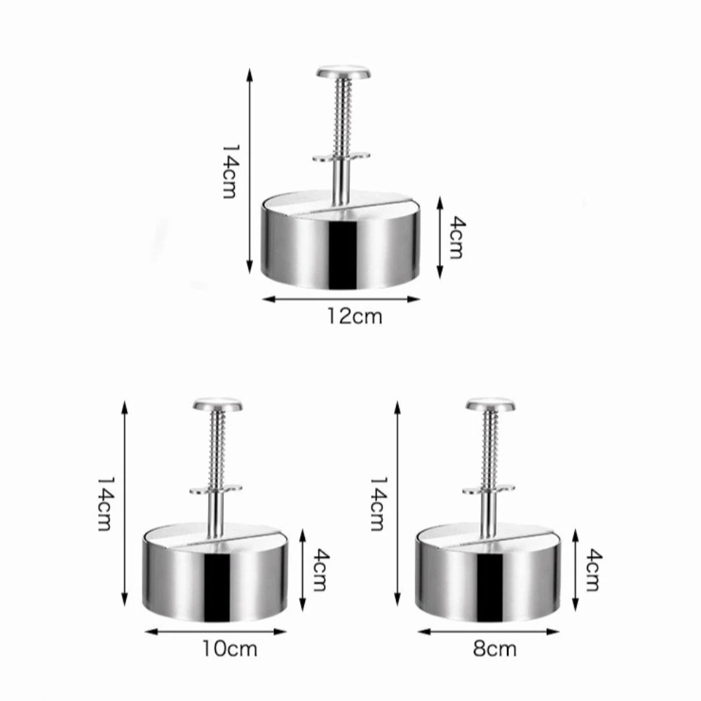 Stainless Steel Burger Patty Molder Press Kitchen Tool for Hamburger ...