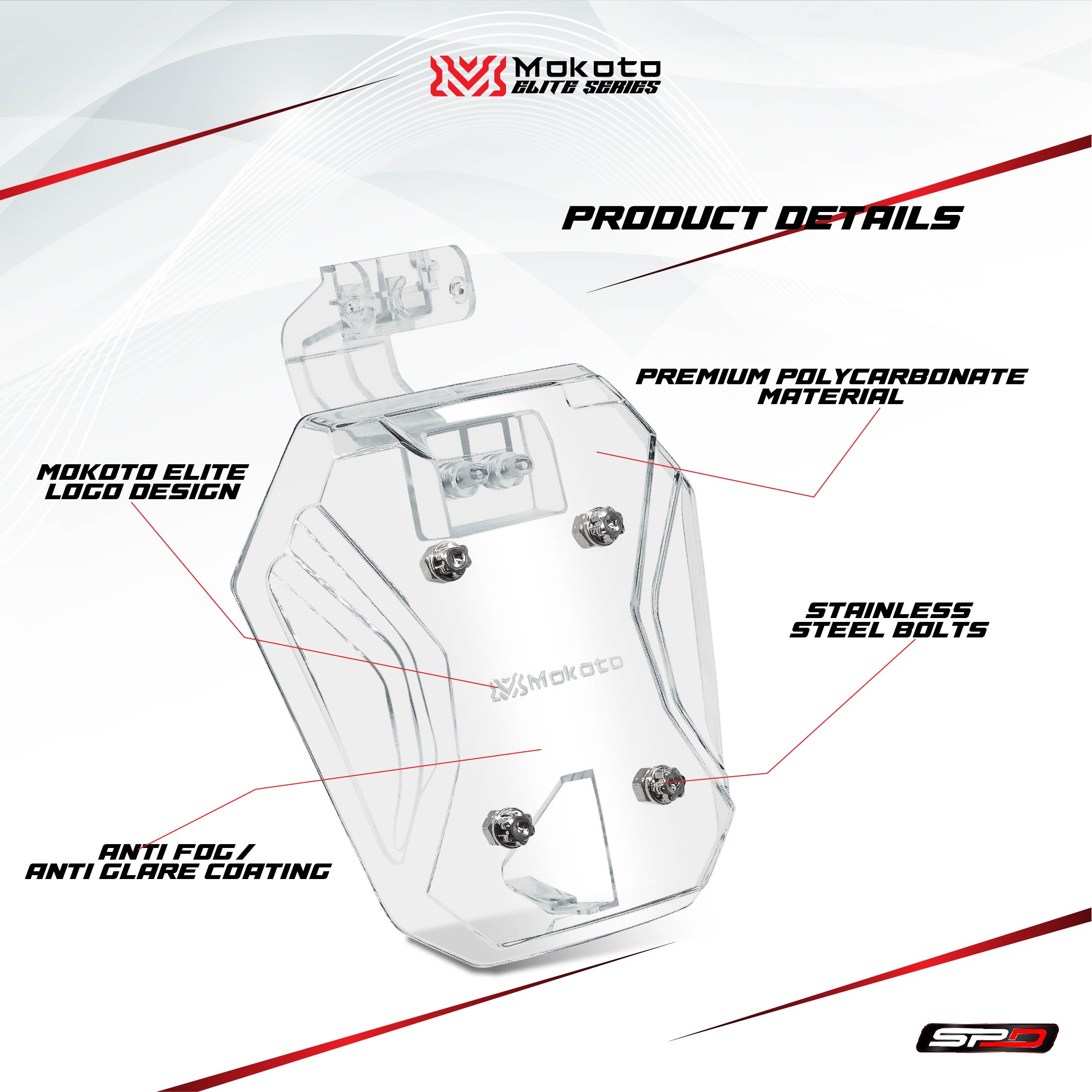 MOKOTO ELITE GAS TANK COVER ADV 160 CLEAR VIEW ELITE-13018 FUEL TANK ...