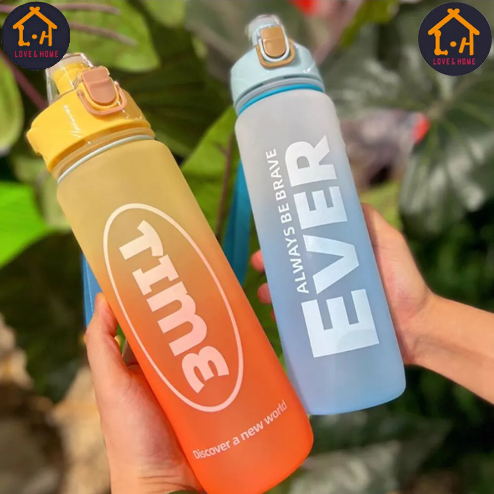 LOVE&HOME 1Liter Water Bottle Jumbo Pastel Sports Tumbler with Straw