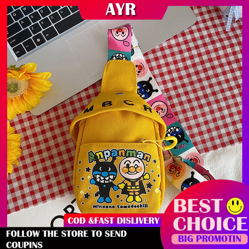 AYR Children's messenger bag Anpanman canvas chest bag shoulder bag