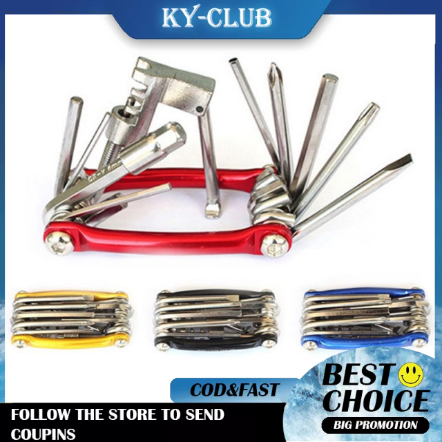 KY 11 in 1 Bike tools with Chain Cutter bike tools complete set bike