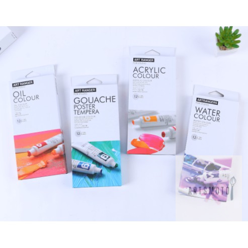 ART RANGER Painting Set 12tubesx12ml (Gouache , Acrylic , Watercolor ...