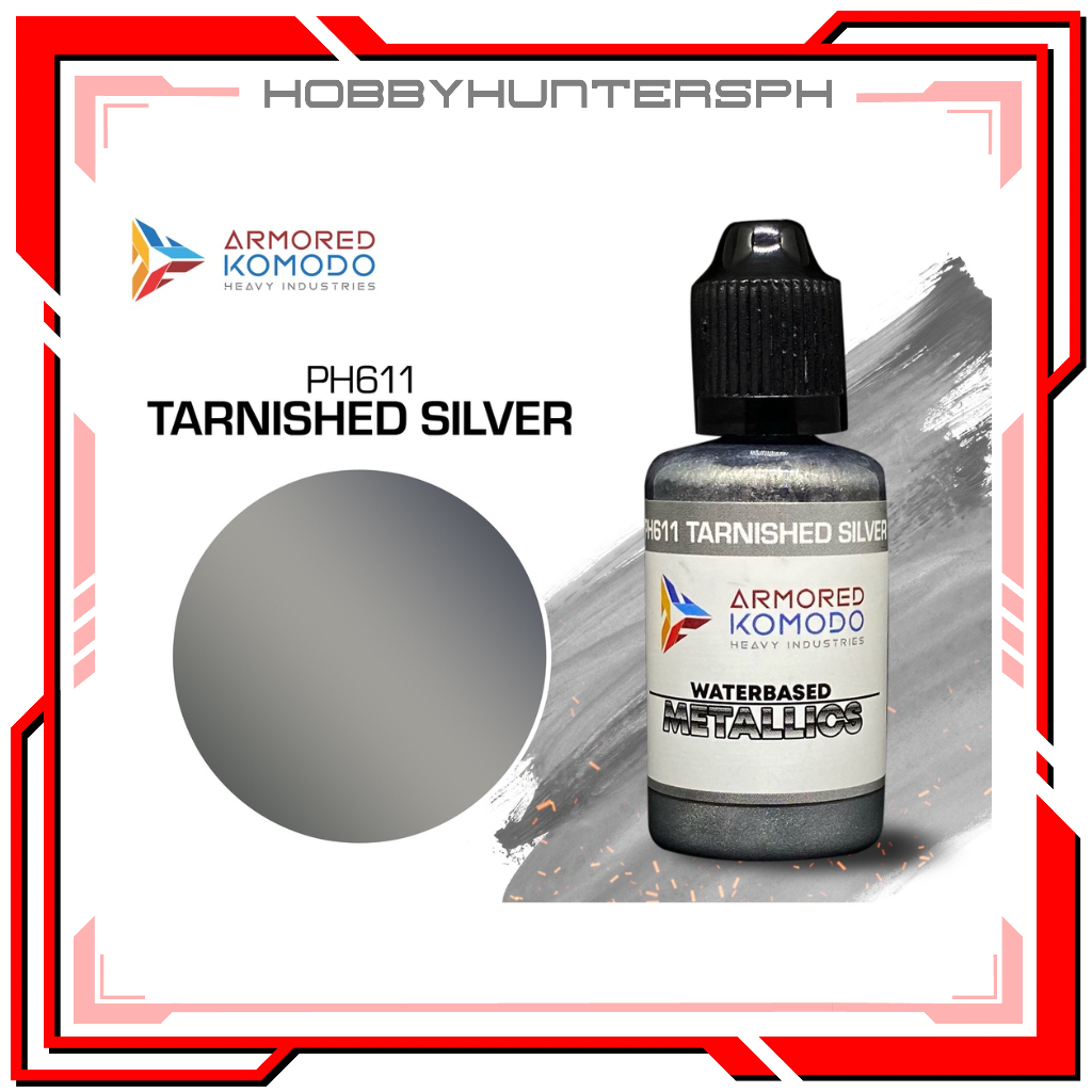 ArKom PH611 Tarnished Silver Waterbased Acrylic Paint (Armored Komodo ...