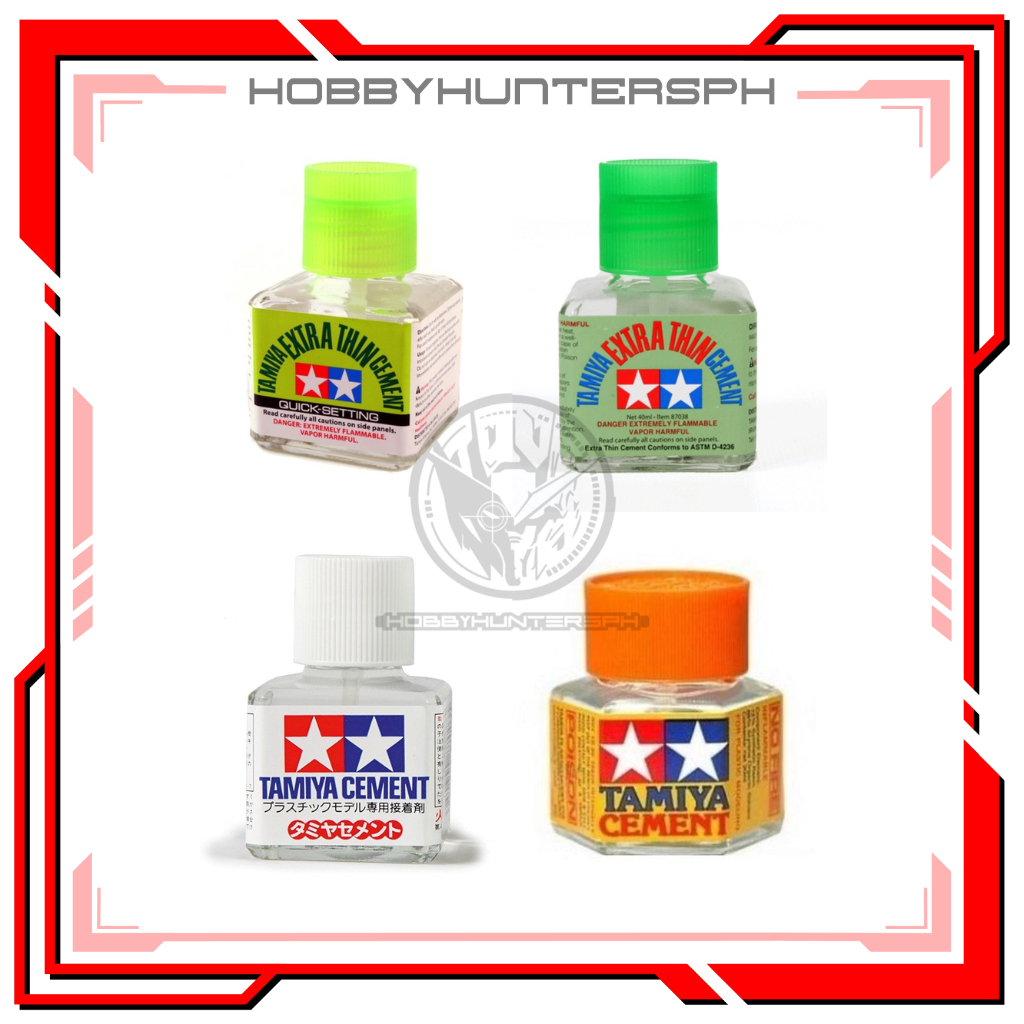 Tamiya Plastic Cement (Regular / Quick Setting / Extra Thin) Shopee