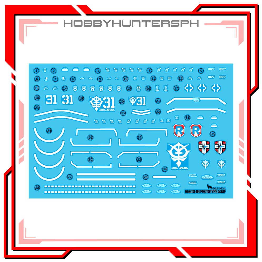 Delpi Decal HG The Origin 04 Prototype Gouf Waterslide Decals | Shopee ...