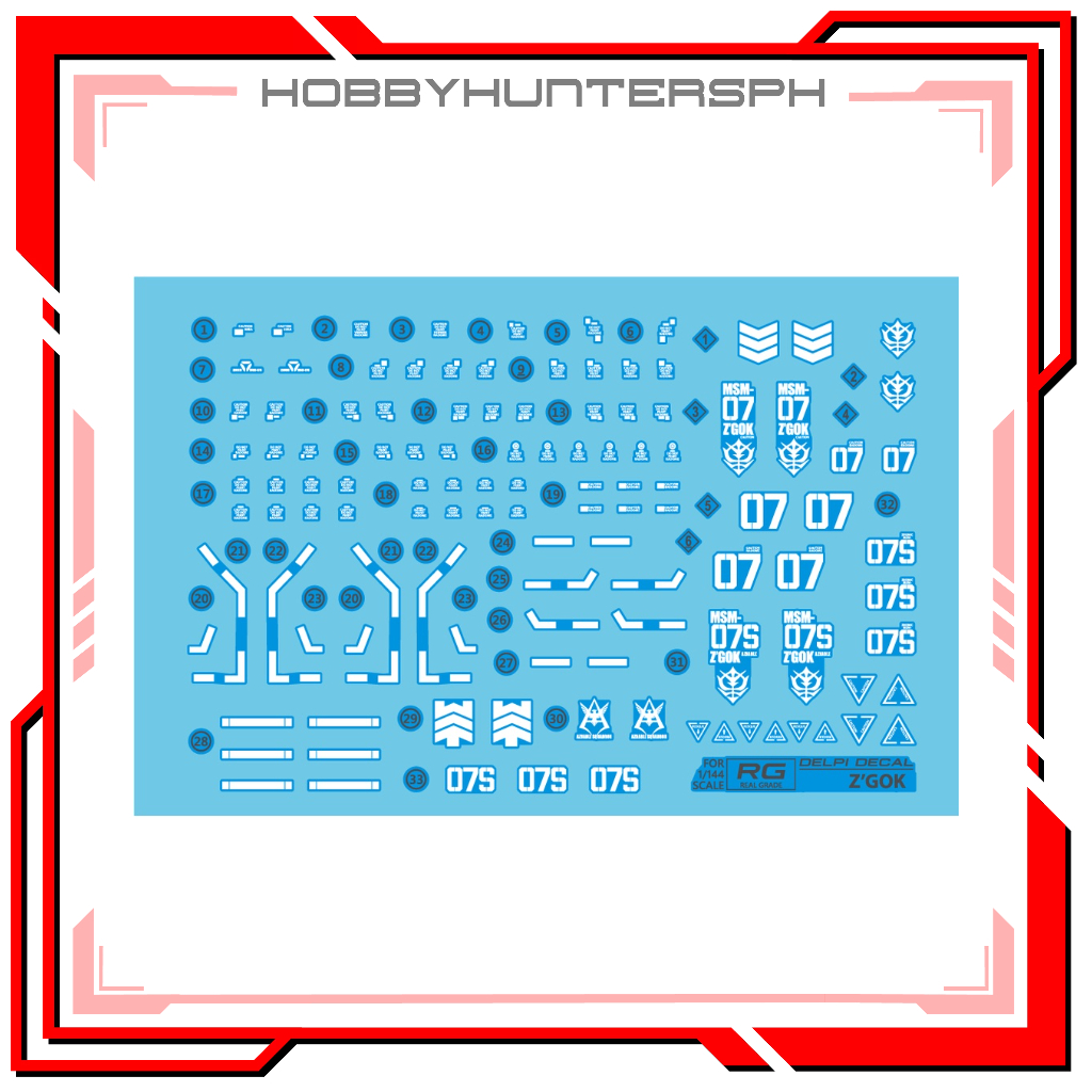 thumbnail image 2 of Delpi Water Decal For RG God Gundam – High Quality Custom Waterslide (US Seller) 2 of 5