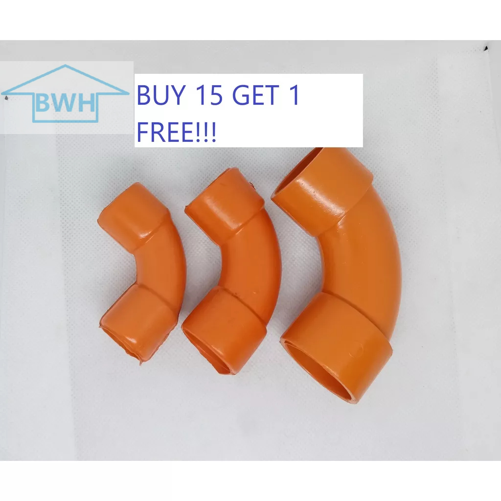 CCS Pvc Electrical Short Elbow Orange 1/2" 3/4" 1" (BUY 15 AND GET 1