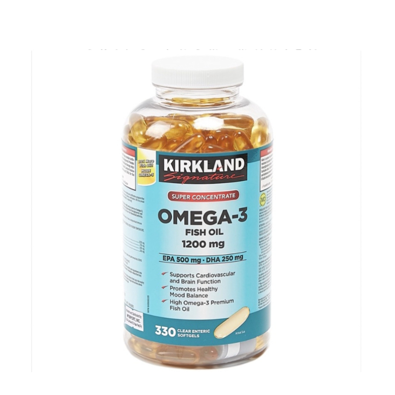 KIRKLAND OMEGA 3 Super Concentrate Fish Oil 1200mg 330 Sofgels Shopee