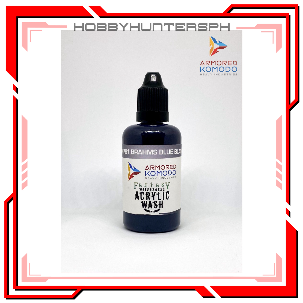 ArKom PH791 Brahms Blue Black Waterbased Wash 50ml Armored Komodo ...