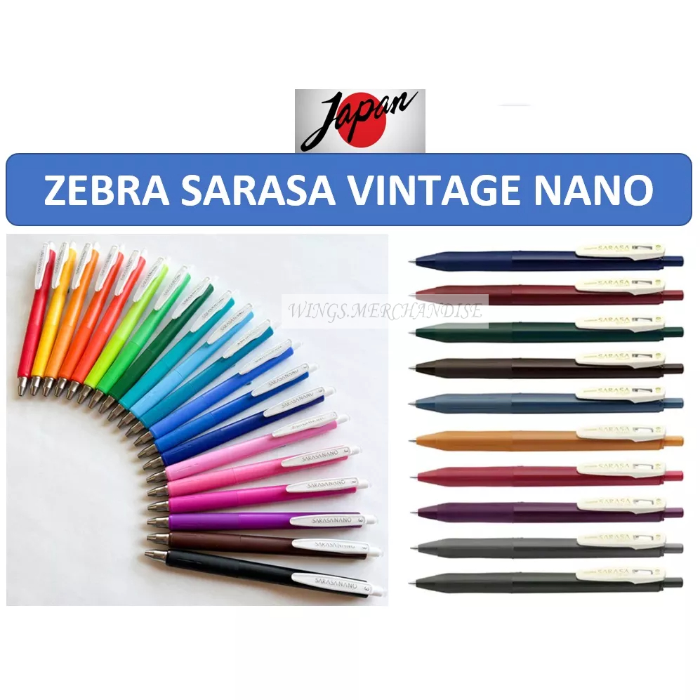 Zebra Sarasa Vintage Nano Gel Pens Shopee Philippines