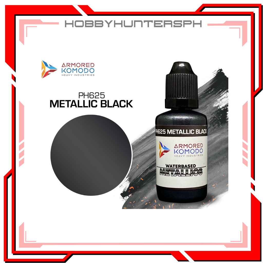 ArKom PH625 Metallic Black Waterbased Acrylic Paint Armored Komodo ...