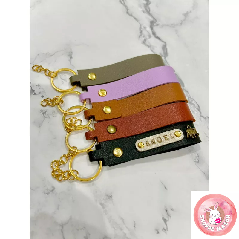 Personalized Leather Key Holder Name Engrave for Gift Ideas, Souvenir