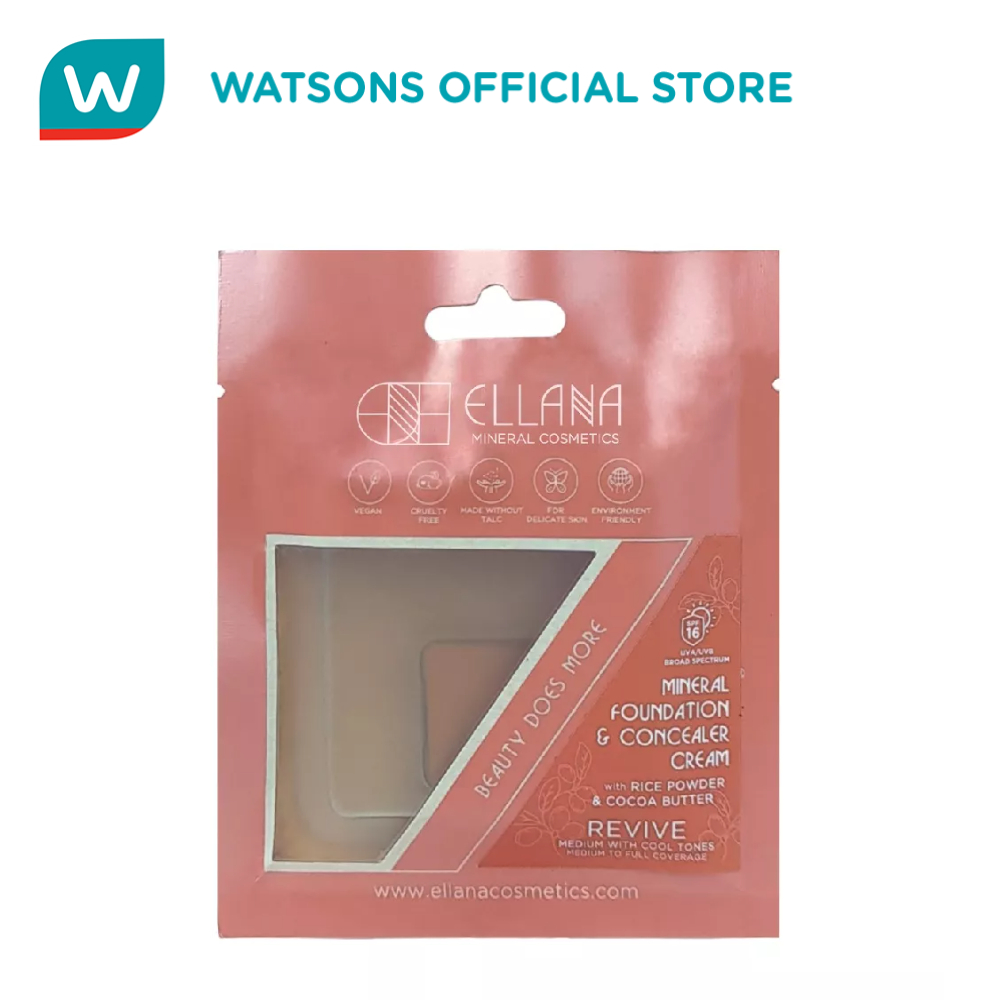 ELLANA Mineral Foundation & Concealer Cream Revive 2.5g Shopee