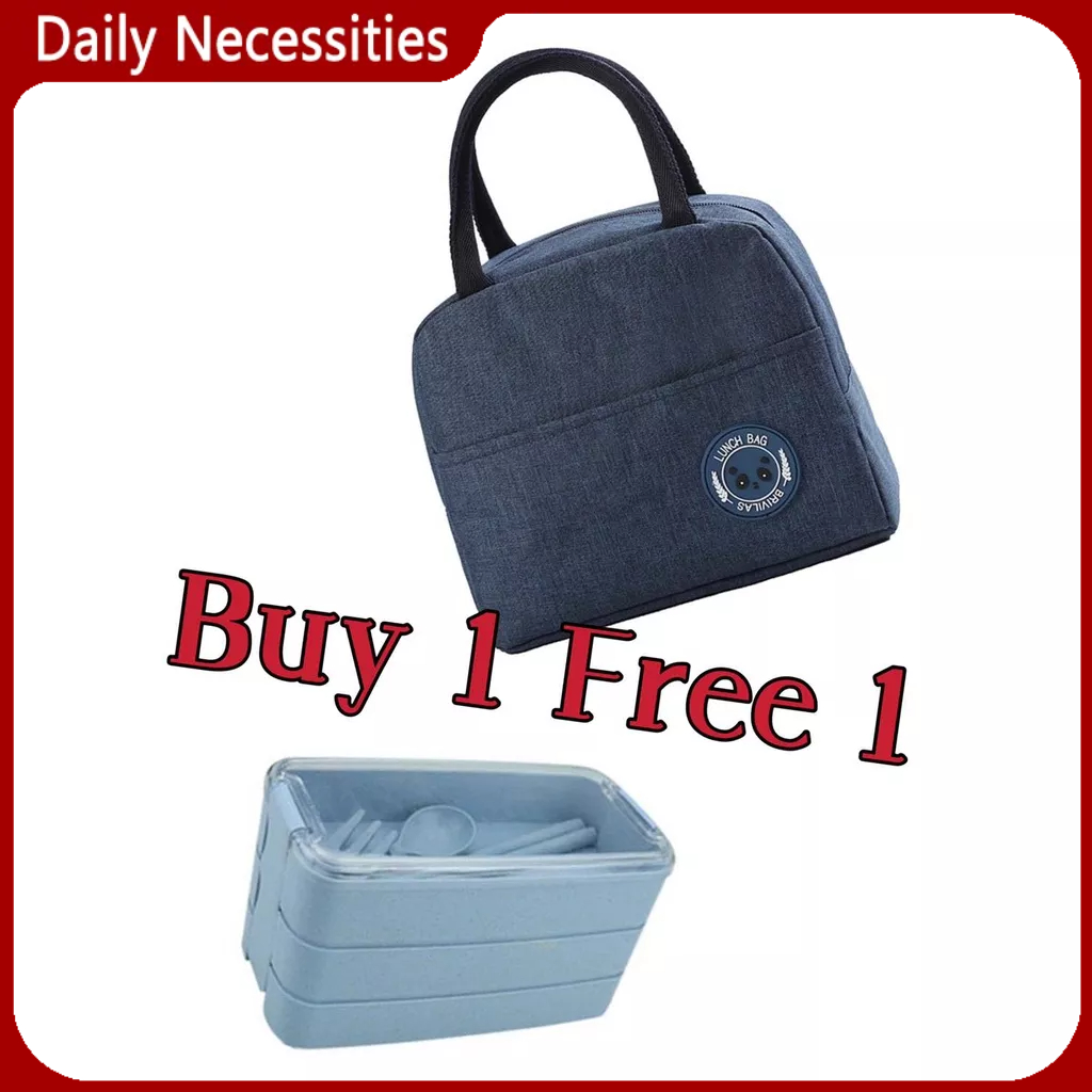 DN[Buy1 Free1] 3Layer Smooth Sailing Lunch Box W/Spoon Chopsticks
