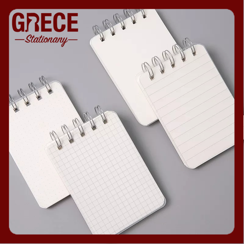 Japan Mini Spiral Steno Notebook/ Note pad PP frosted cover left handed friendly school supply