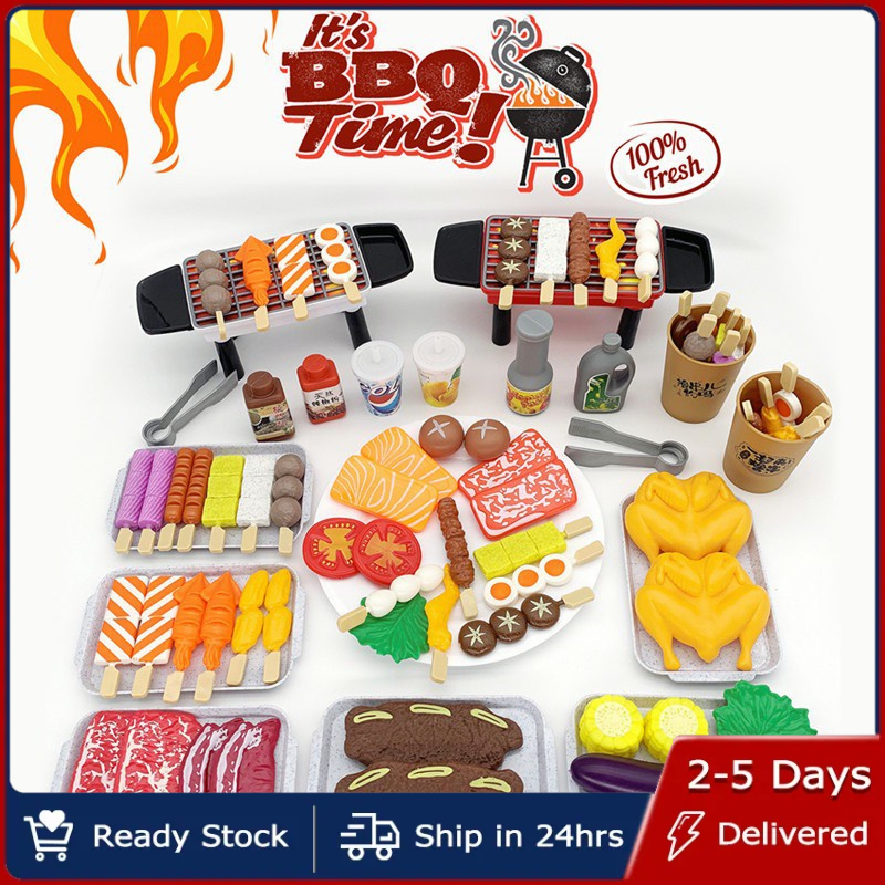 COD BBQ Set Toy Barbecue Set Simulation Kitchen Cooking Toy BBQ Grill