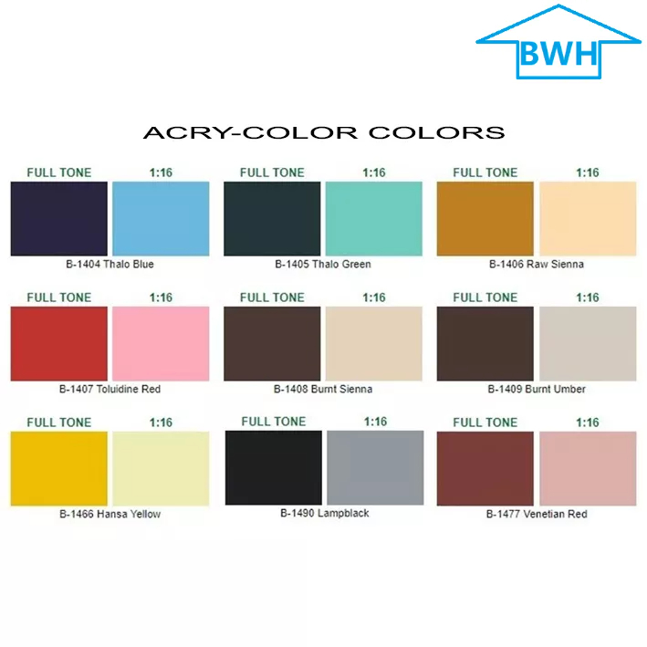 Boysen Latex Colors Acrylic Based 1/4 Liter Size Various Colors