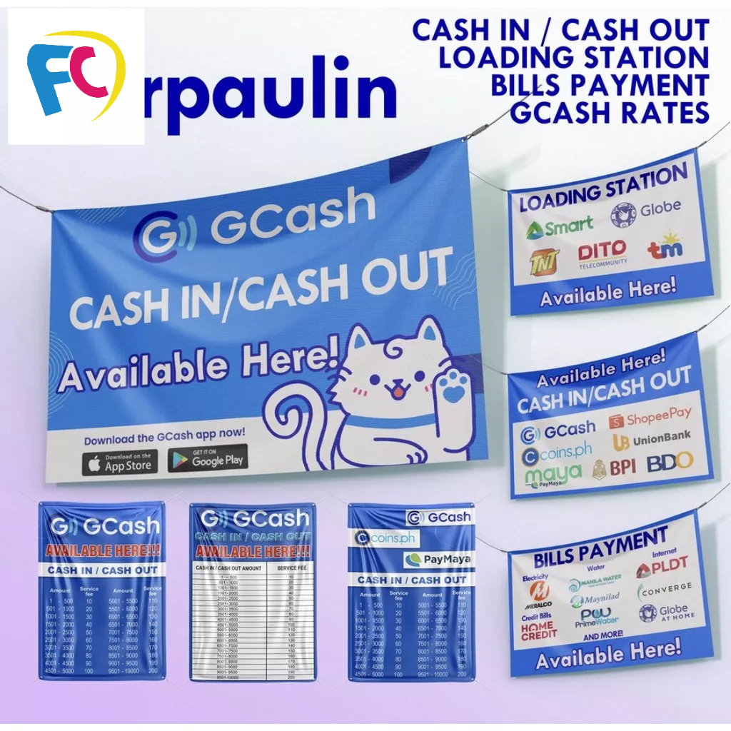 Gcash Paymaya Tarpaulin for Business FREE Layout | Shopee Philippines