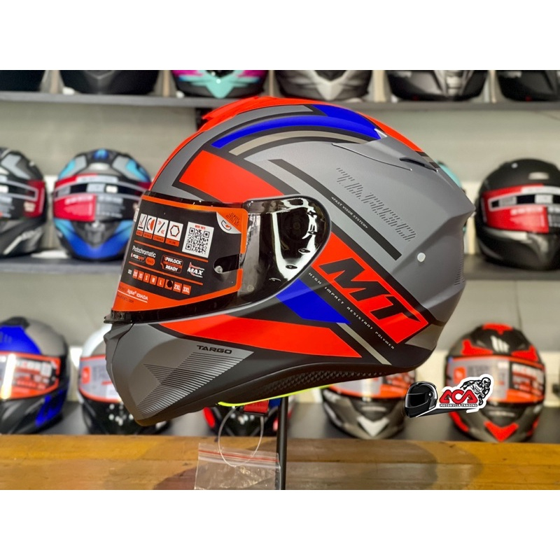 MT TARGO PRO TORVI Fullface Single Visor Helmet + Free Clear Visor