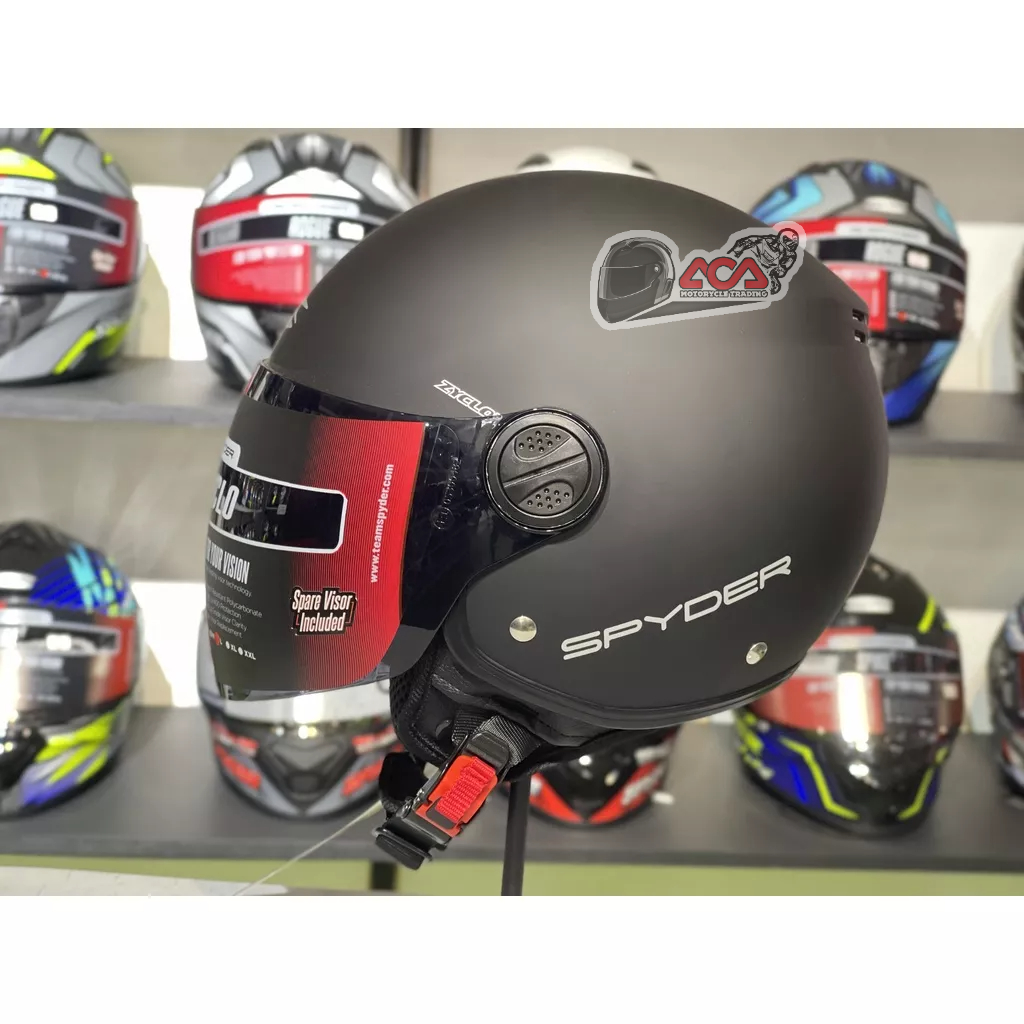 SPYDER ZYCLO 2 PD OpenFace Dual Visor Helmet with Free Clear Visor