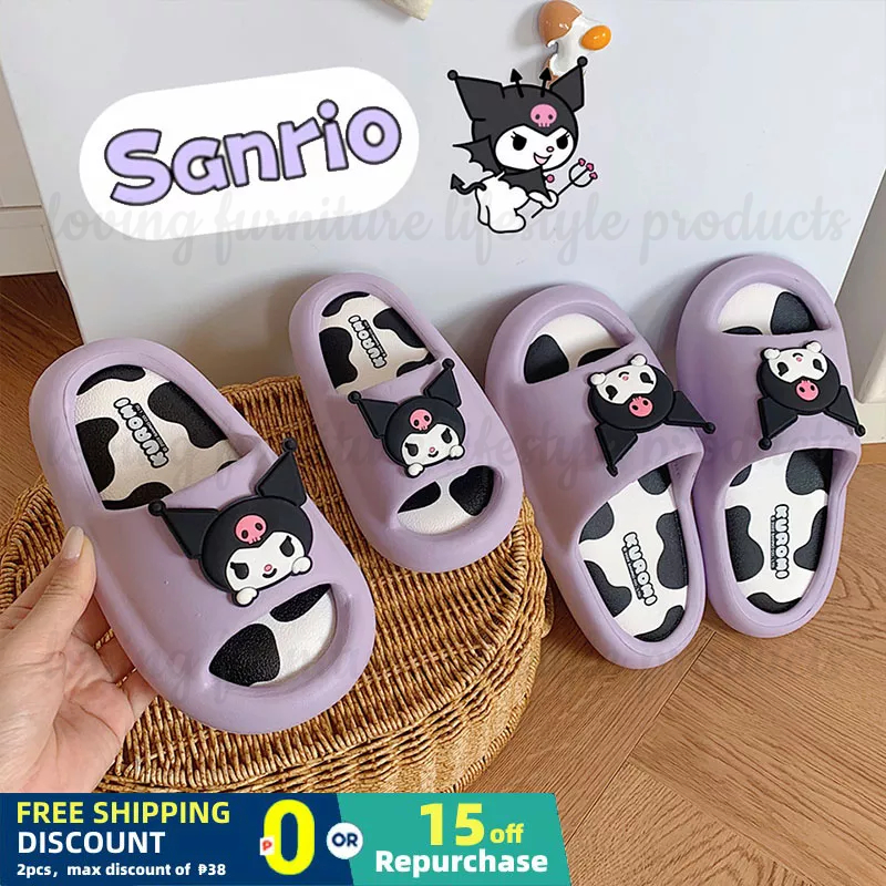 In-Stock Sanrio Kuromi Slippers Cinnamoroll Melody House Slippers Women ...