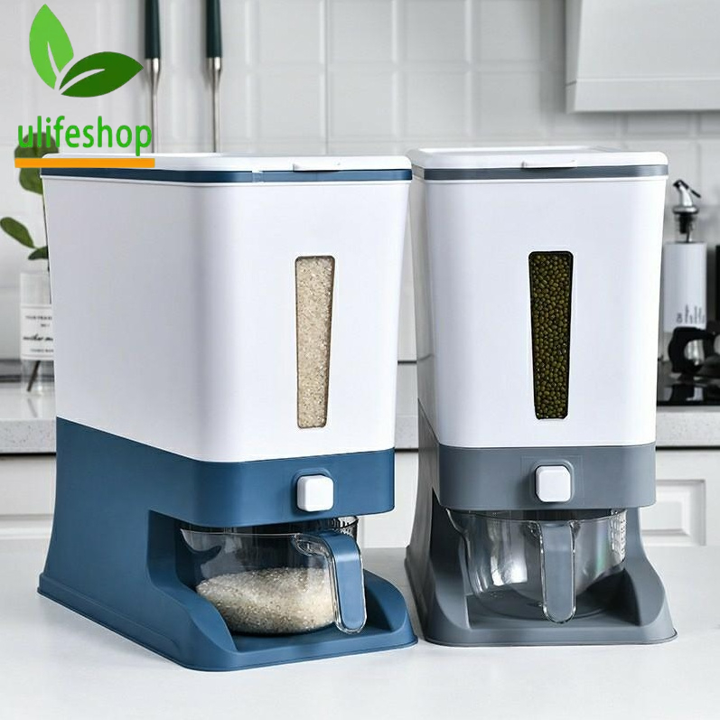 Ulifeshop Rice Dispenser and Storage with measuring cup | Shopee ...