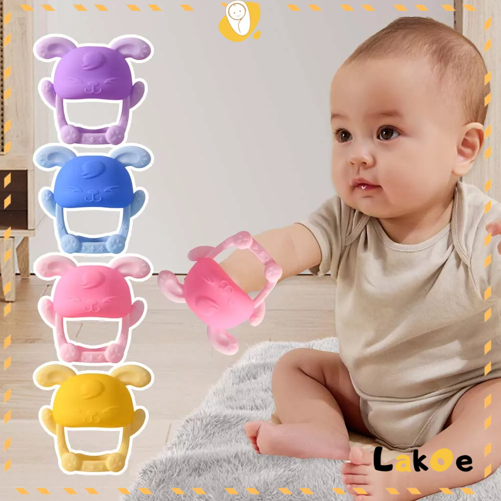 Lakoe Baby Teether Rabbit Teething Toys for Newborn Baby Nursing