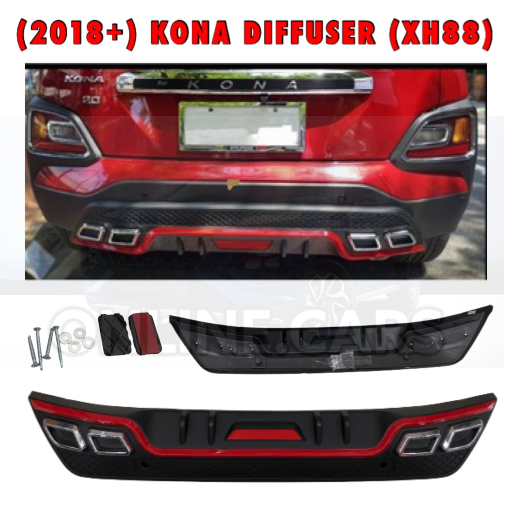 OC 2018 - 2023 HYUNDAI Kona Car Rear Bumper Diffusers Lip Spoiler Body ...