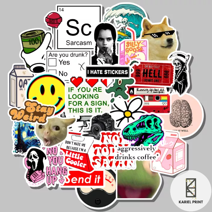 33pcs Graffiti Laminated Stickers PART 2 [33pcs/1.8 inches Water proof ...