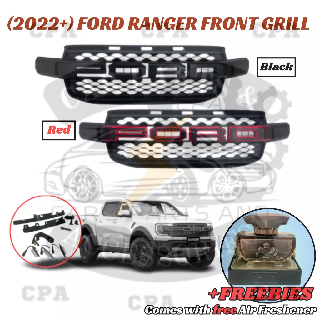 CPA Car Front Bumper Hood Grille Cover Fit for Ford Ranger 2022 2023