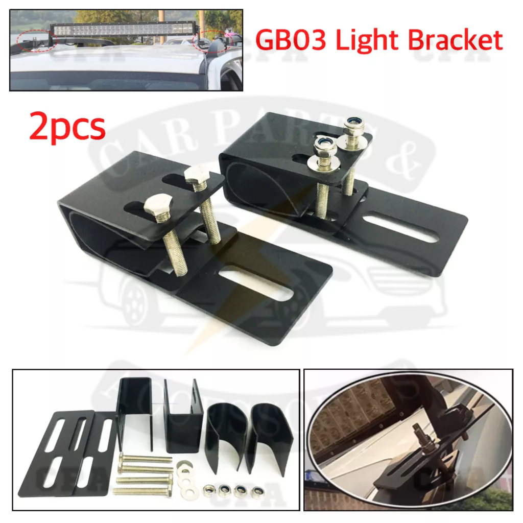 Cpa Gb03 1pair Car Roof Rack Light Bracket Portable Crossbar Luggage Rack Bull Bar Holder 3836 6804