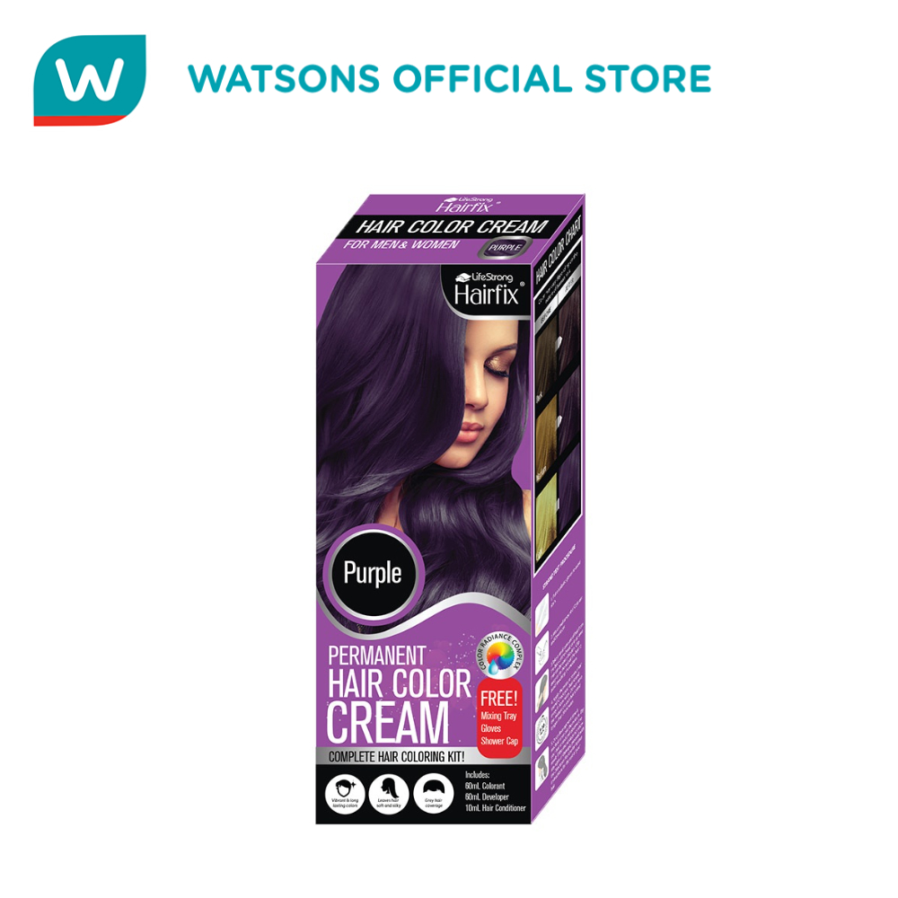 HAIRFIX Permanent Hair Color Cream Purple 120ml Shopee Philippines