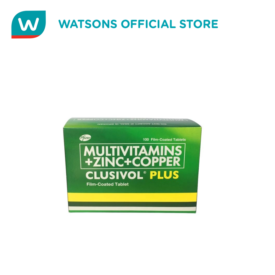 CLUSIVOL Multivitamins + Zinc Copper 1 Film Coated Tablet Shopee