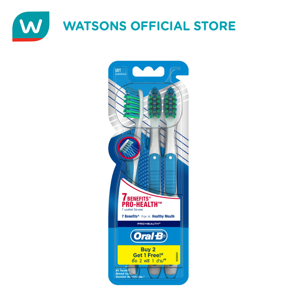 ORAL B Toothbrush 3s 7 Benefits Pro Health Soft | Shopee Philippines